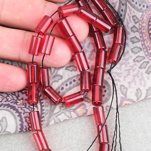 Ate� Kehribar Kesme Kesim 6x10mm Tesbih P�sk�ls�z