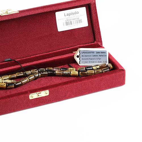 Katalin Dinlenmi Bldrcn ekoslovak Kapsl Kesim 8x11mm Tesbih - Kahverengi