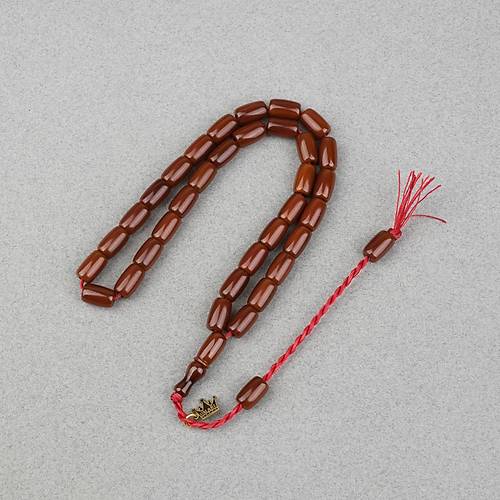 Omari S�kma Kehribar F��� Kesim Oturtma �mameli Sistemli 7x11mm Tesbih