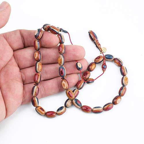 Kafur A�ac� Usta ��i �mzal� Yumu�ak Beyzi Kesim 8x12mm Tesbih