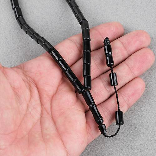 Erzurum Oltu Yumu�ak Kesme Kesim 6.5x10mm Tesbih