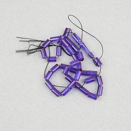 S�kma Kehribar Kesme Kesim 6x10mm Tesbih P�sk�ls�z Koyu Mavi