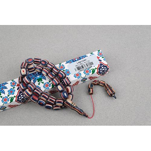 Kafur A�ac� Kaps�l Kesim 11x12mm Tesbih -Mavi Krem