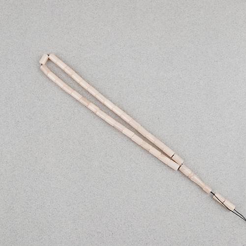 S�kma Kehribar Kesme Kesim 6x10mm Tesbih P�sk�ls�z Krem