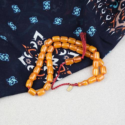 Omari S�kma Kehribar Kaps�l Kesim Oturtma �mameli Sistemli 8x10mm Tesbih