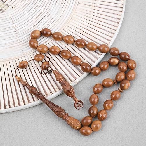 Kuka Usta ��i �mzal� �zel El ��i Oyma �mame ve Hitame Beyzi Kesim 11x15mm Tesbih