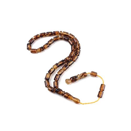 Sumatra Kaya Damla Kehribar Kapsl Kesim 8.5x12mm Tesbih