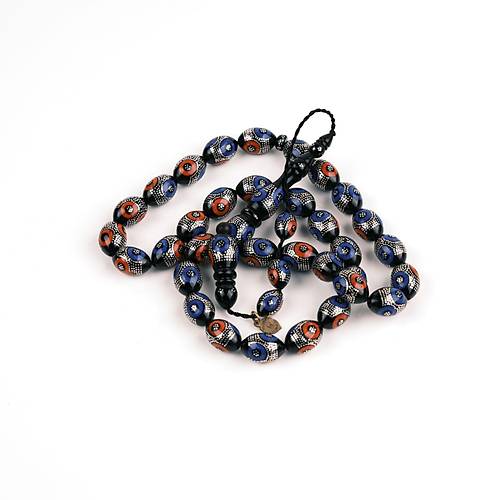 Oltu Beyzi Kesim 9.5x13.5mm Tesbih - Kahve - Mine/Gm akm El i