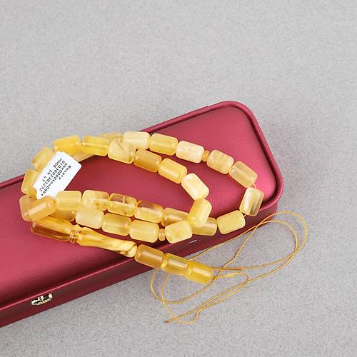 Kaya Damla Kehribar -Balt�k Kaps�l Kesim 8x12mm Tesbih