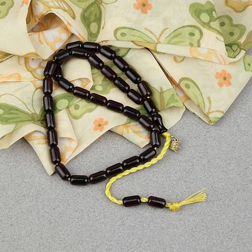 Omari S�kma Kehribar Kaps�l Kesim Oturtma �mameli Sistemli 6x11mm Tesbih