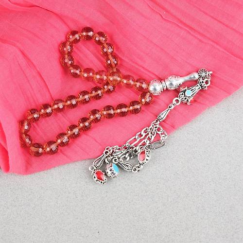 Zultanit Metal �mameli K�re Kesim 9mm Tesbih