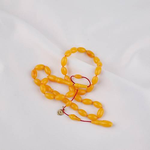 Kadim Katalin Eski Obje Usta ��i �mzal� Arpa Kesim 6x11mm Tesbih