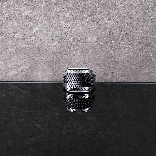 Mikro Zirkon 925Ayar Gm Erkek Yzk