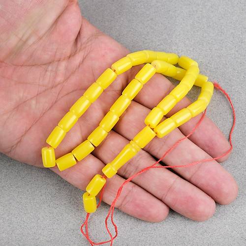 U�ak Cam� Kesme Kesim 7x10.5mm Tesbih - Sar�