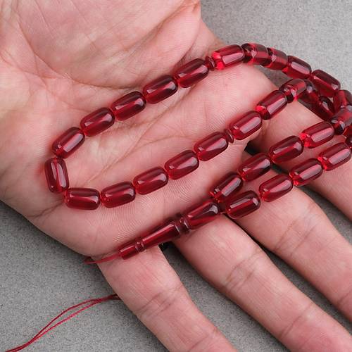 S�kma Kehribar Kaps�l Kesim 7x11mm Tesbih P�sk�ls�z