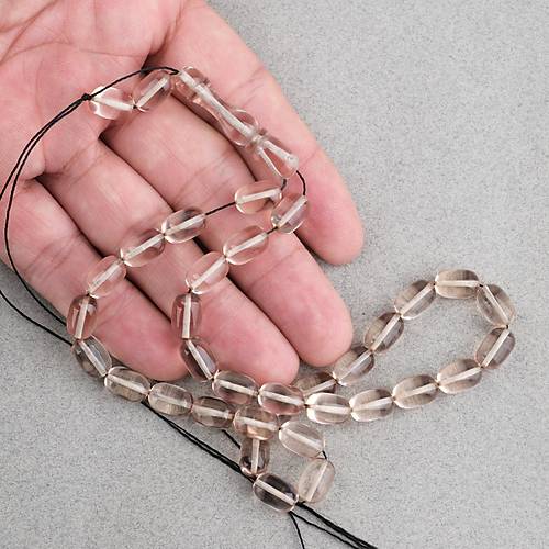 Ate� Kehribar Kaps�l Kesim 7x11mm Tesbih P�sk�ls�z �effaf