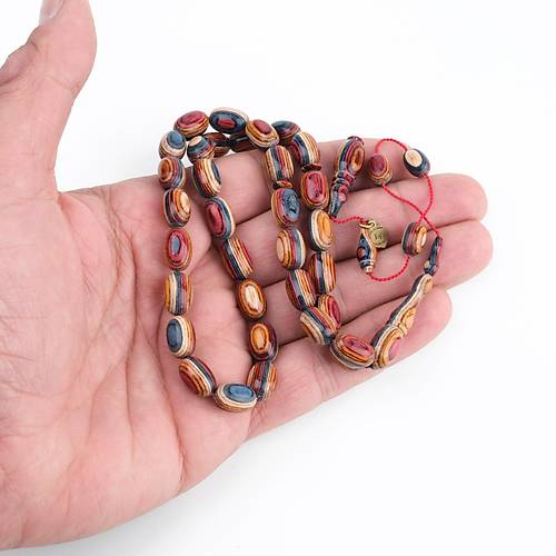 Kafur A�ac� Usta ��i �mzal� Yumu�ak Beyzi Kesim 8x12mm Tesbih