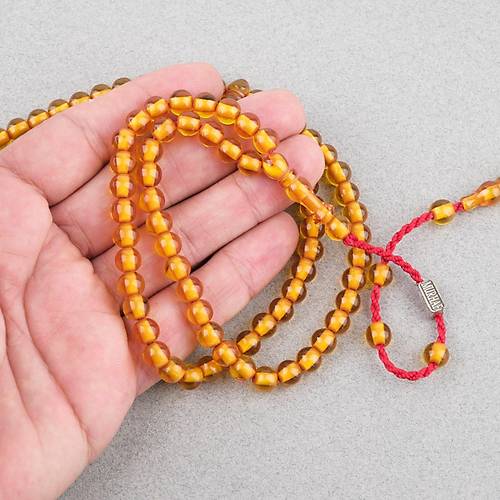 Katalin Usta ��i �mzal� 99luk Namaz Tesbih K�re Kesim 7mm Tesbih - Sar�