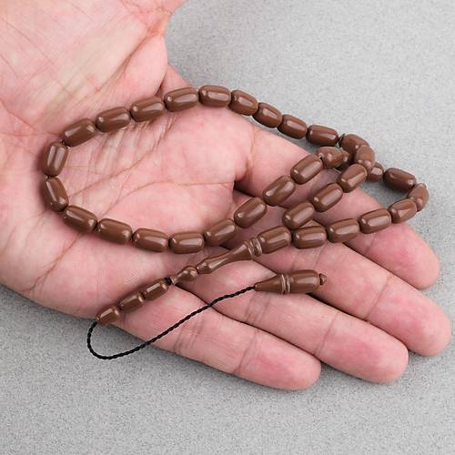 Katalin Eski Bowling Topu Obje Kaps�l Kesim 7x11mm Tebih -Kahverengi