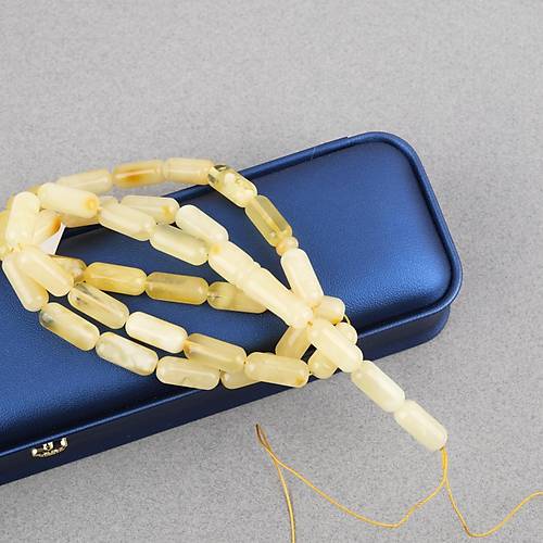 Kaya Damla Kehribar -Balt�k Arpa Kesim 7x16mm Tesbih