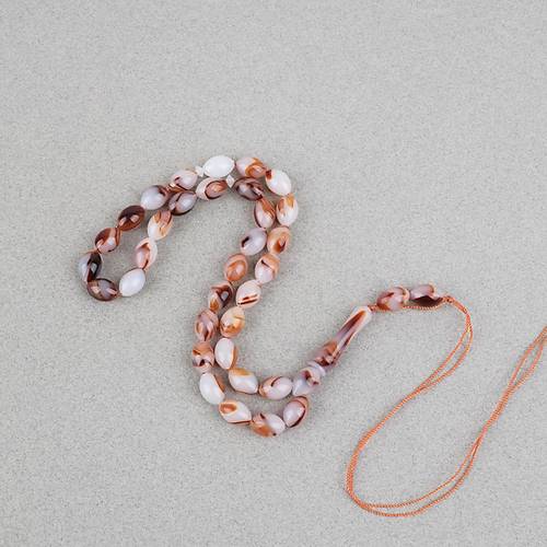 Arizona Katalin Beyzi Kesim 8x12mm Tesbih (P�sk�ls�z) - Kahverengi