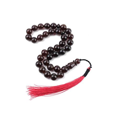 Sumatra Kaya Damla Kehribar Kre Kesim 12mm Tesbih