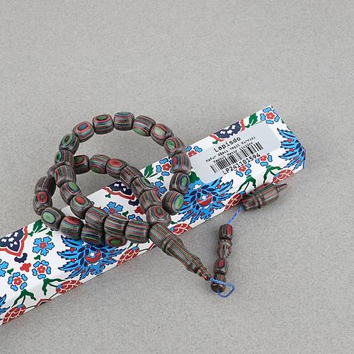 Kafur A�ac� Kaps�l Kesim 11x12mm Tesbih - Ye�il K�rm�z�