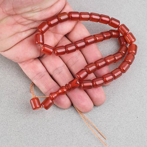 S�kma Kehribar Kaps�l Kesim 9x12mm Tesbih - Karamel P�sk�ls�z