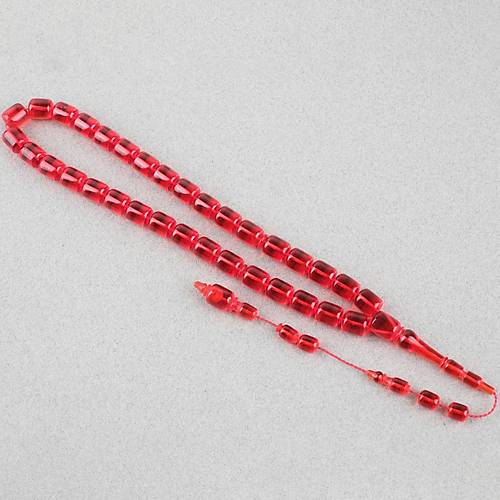 Alman Katalin Usta i Kapsl Kesim 8x10mm Tesbih -Krmz