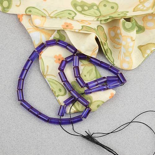 S�kma Kehribar Kesme Kesim 6x10mm Tesbih P�sk�ls�z Koyu Mavi