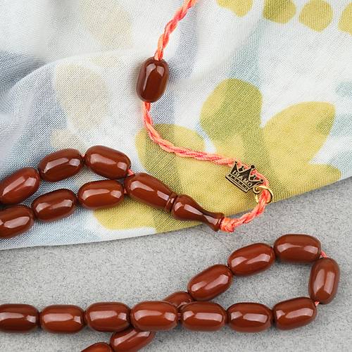 Omari S�kma Kehribar Kaps�l Kesim Oturtma �mameli Sistemli 7x12mm Tesbih