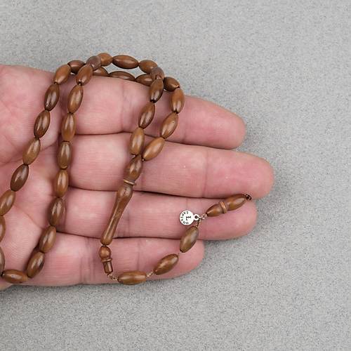 Kuka Ger�ek Do�al Lapisdo �mzal� Arpa Kesim 5x11mm Tesbih