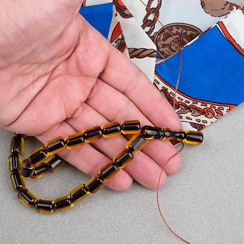 Ate� Kehribar Kaps�l Kesim 9x12mm- Siyah Sar� P�sk�ls�z