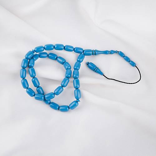 Eski Bowling Topu Obje Kaps�l Kesim 7x11mm Tebih -Mavi