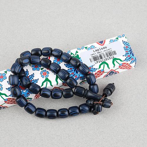 Kafur A�ac� Kaps�l Kesim 11x12mm Tesbih- Lacivert