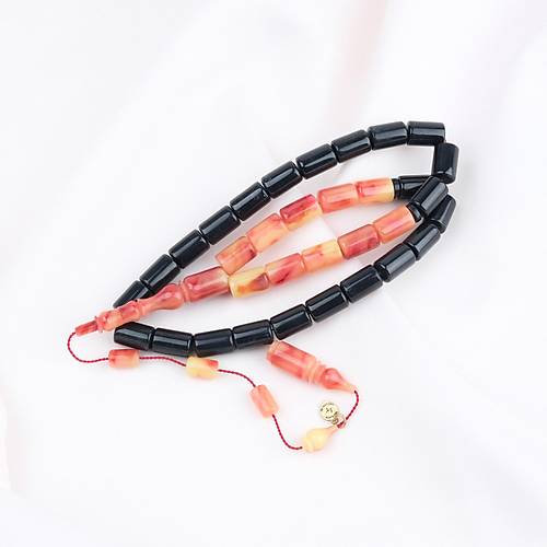 Katalin Dinlenmi� �ift Renk Usta ��i �mzal� Yumu�ak Kesme Kesim 8x13mm Tesbih