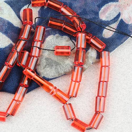 S�kma Kehribar Kesme Kesim 6x10mm Tesbih P�sk�ls�z Turuncu