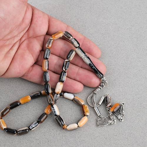 Galalit Alpaka P�sk�ll� Arpal Kesim 7x12mm Tesbih