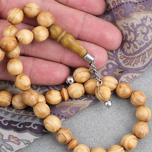 �am A�ac� K�re Kesim 10mm Tesbih A��k Kahverengi