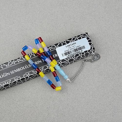 U�ak Cam� Alpaka P�sk�ll� Kesme Kesim 5x8mm Tesbih- Bonibon