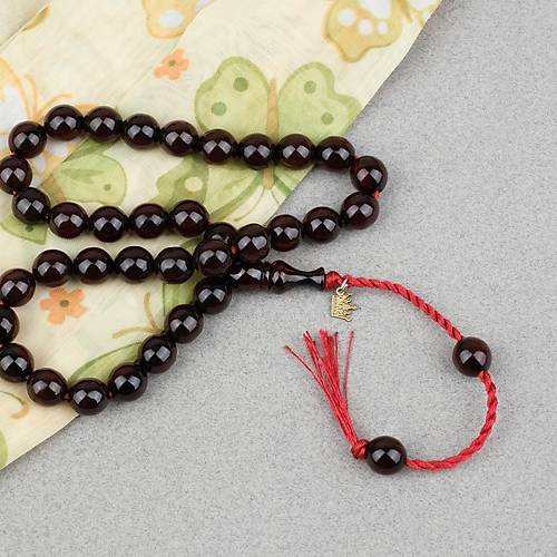 Omari S�kma Kehribar K�re Kesim Oturtma �mameli Sistemli 9mm Tesbih