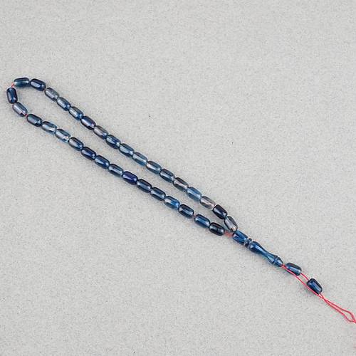 S�kma Kehribar Kaps�l Kesim Bilek Boy 5x8mm Tesbih P�sk�ls�z Mavi