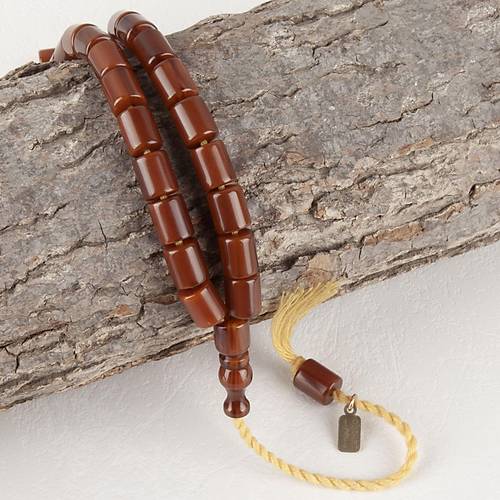 Skma Kehribar Kesme Kesim 9x11mm Tesbih