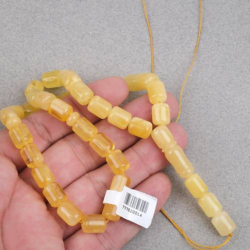 Kaya Damla Kehribar -Balt�k Kaps�l Kesim 8x10mm Tesbih