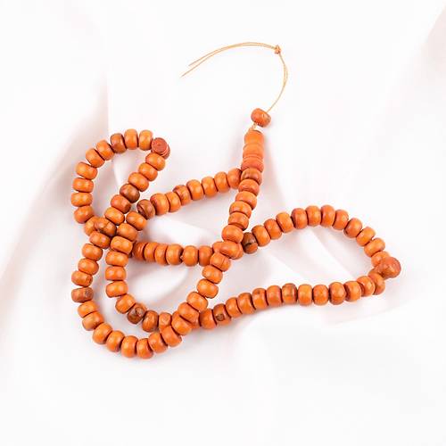 �im�ir A�ac� Boyal� Turuncu 99luk Tekerlek Kesim 10x6mm Namaz Tesbihi