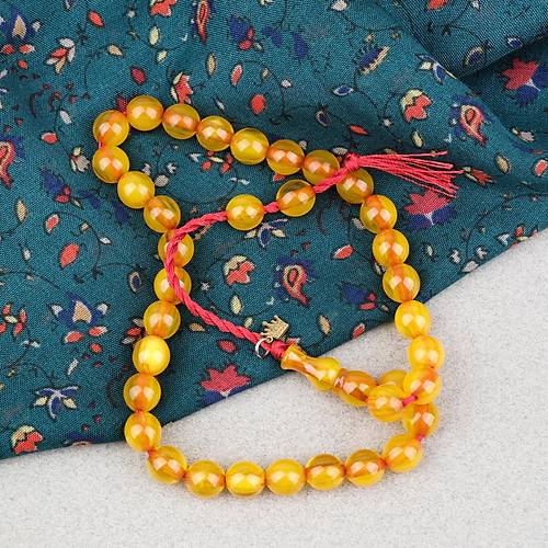 Omari S�kma Kehribar K�re Kesim Oturtma �mameli Sistemli 9mm Tesbih