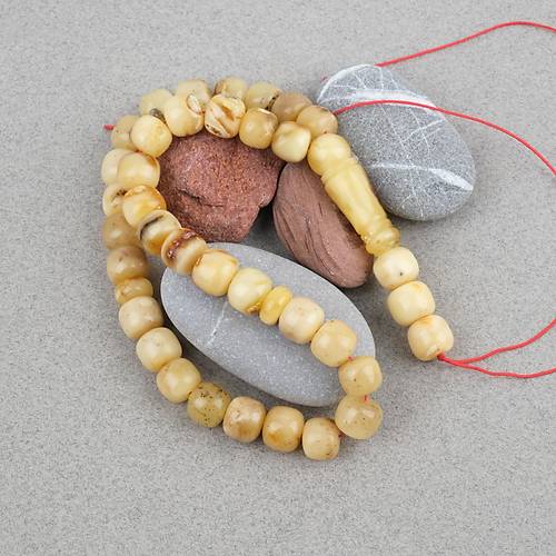 Damla Kehribar Bilek Boy Tekerlek Kesim 10x8mm Tesbih