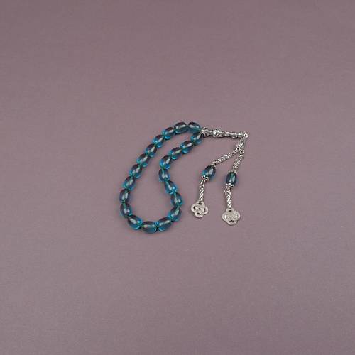 Ate� Kehribar Kaps�l Kesim Maskot 9x12mm Tesbih- Ye�il