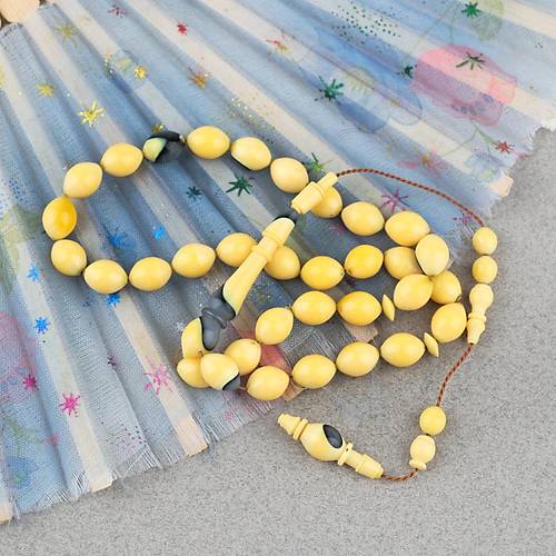 Bilardo Topu Obje Katalin Sar� Beyzi Kesim 7.5x10mm Tesbih