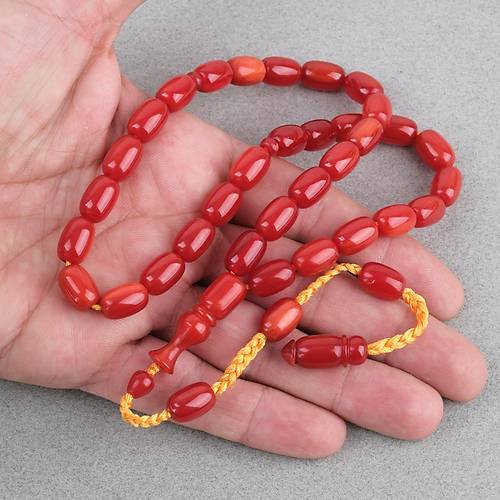 S�kma Kehribar Kaps�l Kesim 8x12mm Tesbih